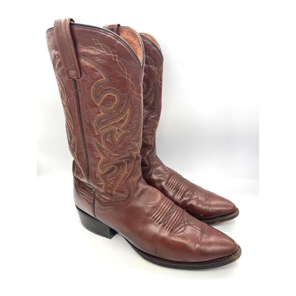 Dan Post Men\'s Leather Milwaukee DP 2111 Western Cowboy Round Toe Boots Size 11 main image 6